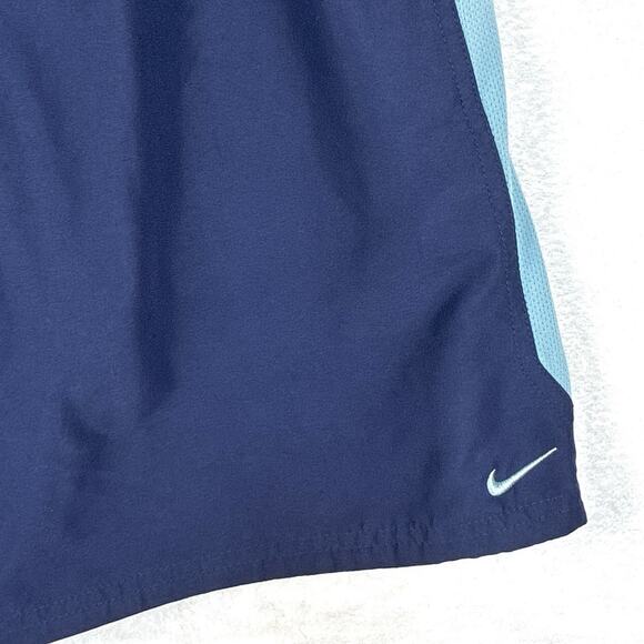 VTG Nike Mens M Blue Teal Mesh Lined Running Hiking Swim Trunks Surf Shorts Y2K - Picture 3 of 12